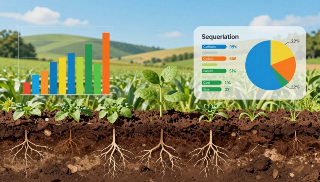 Data visualization on organic soil fertility and carbon sequestration