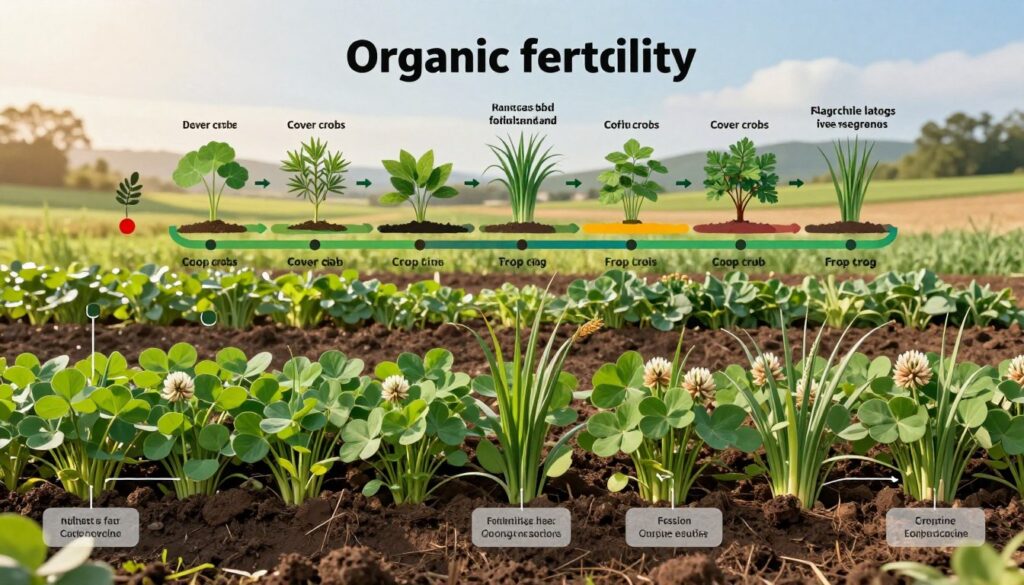 organic soil fertility planting strategies cover crop and rotation diagram