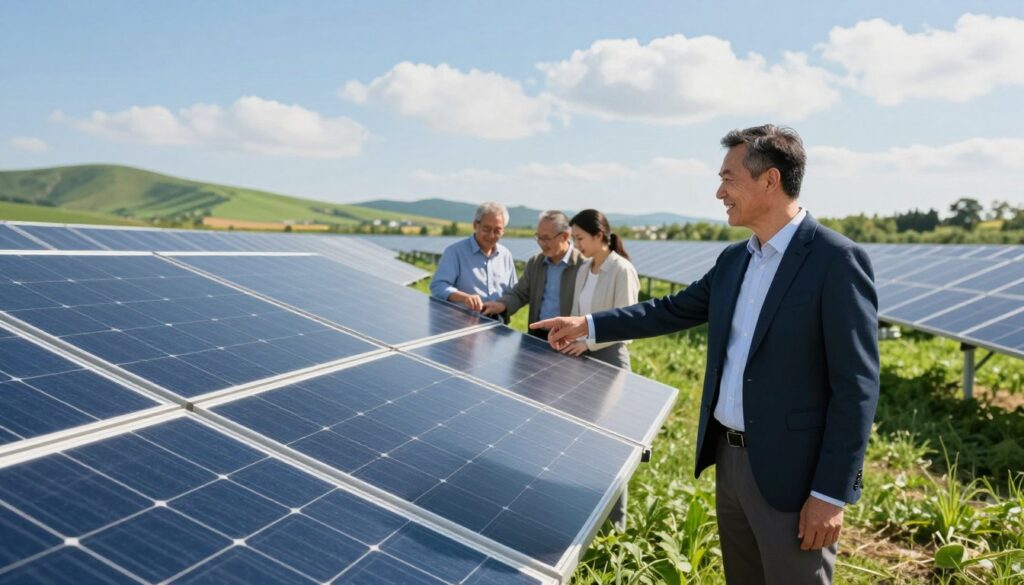 solar panels farm experience