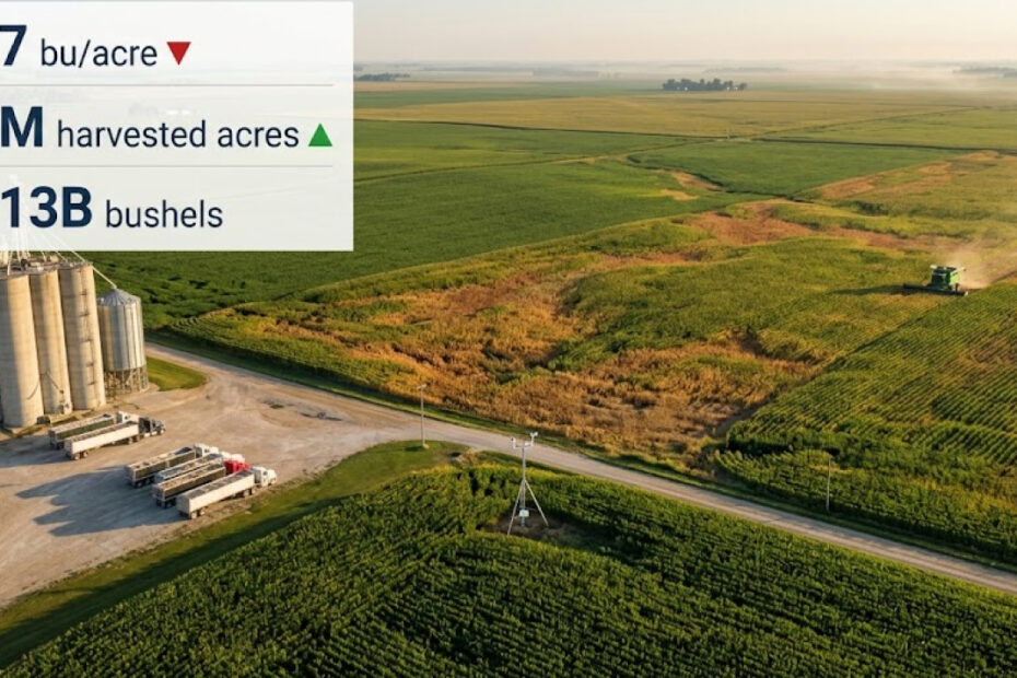 USDA Cuts 2026 Corn Yield Forecast Despite Larger Harvest Area