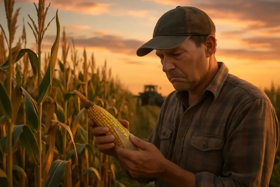 Arkansas record yields shown through mature corn and soybean fields near harvest