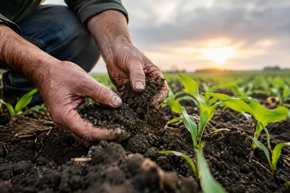 Researchers review crop trait discovery data from field images and lab samples